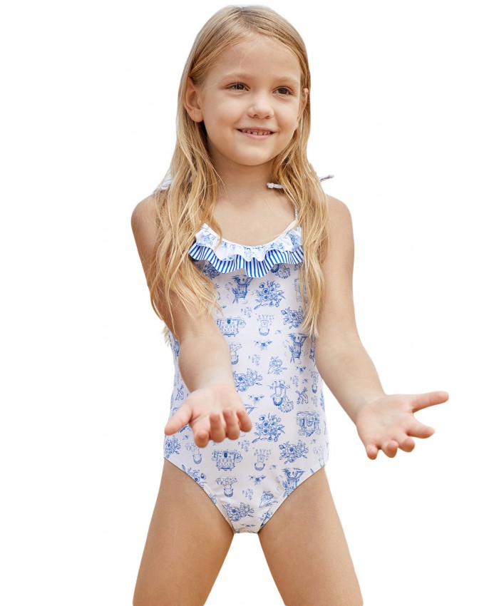 Cute Print Toddler Girls Maillot Swimwear